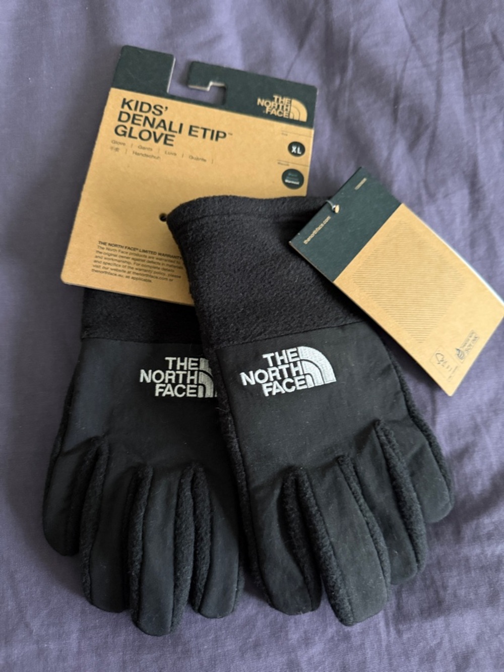 The north face kids Denali etip glove - new